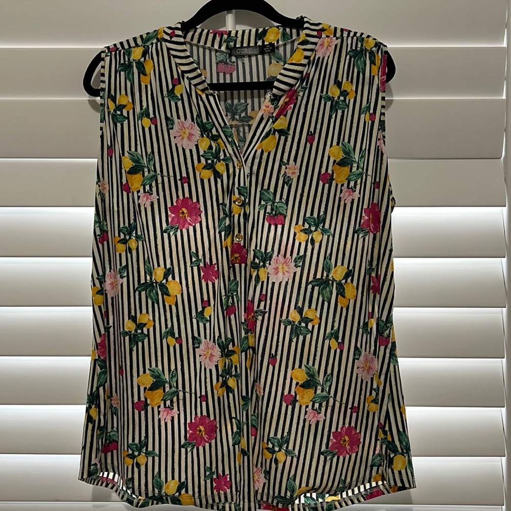 🍋🌸Short sleeve summer blouse
